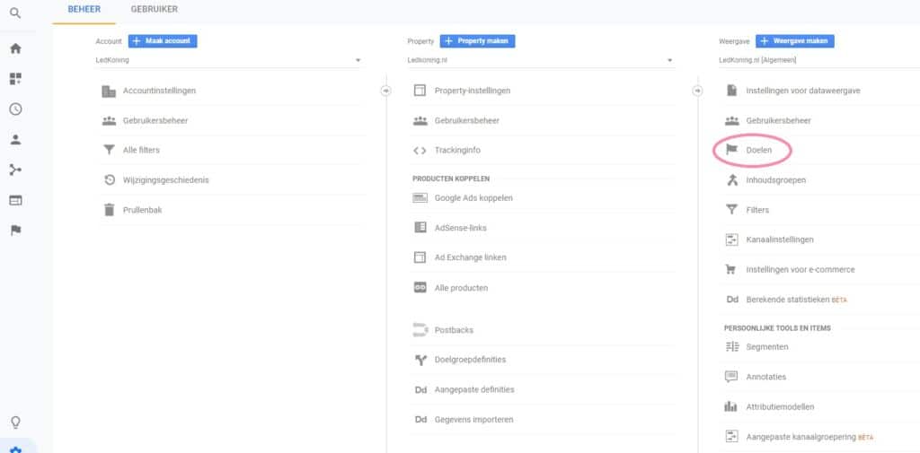Google-analytics-doelen