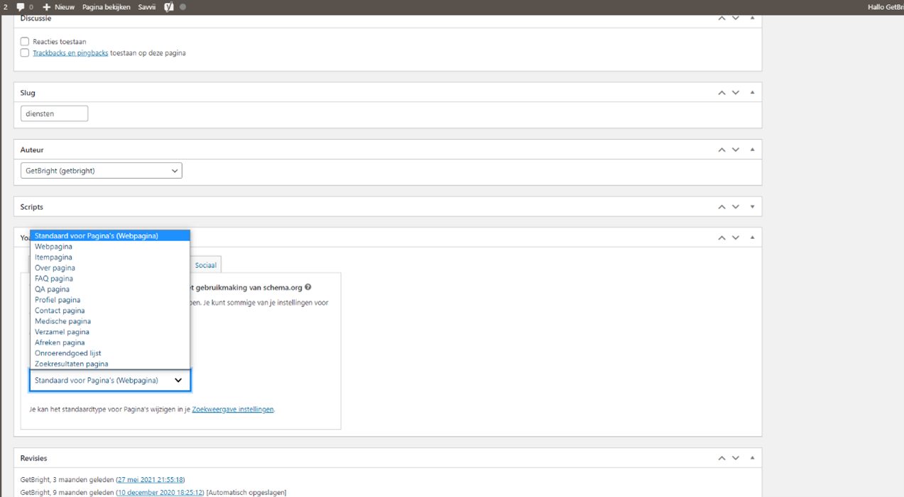 yoast settings schema